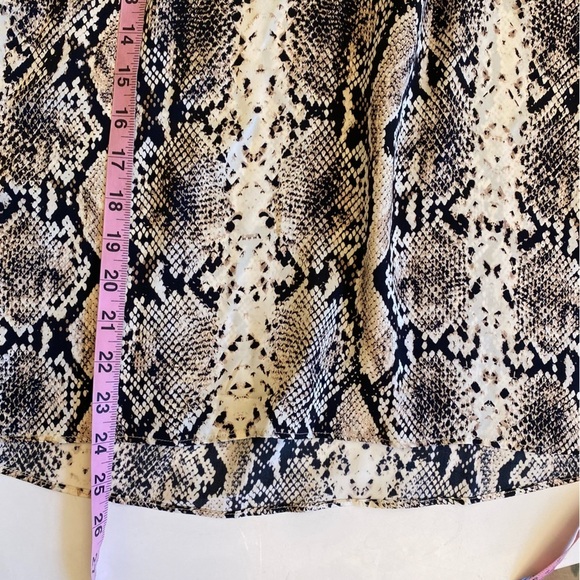 Cami NYC || Racer Tank Silk Lace Camisole Cleo Snake Print Black Cream Small - Picture 7 of 9